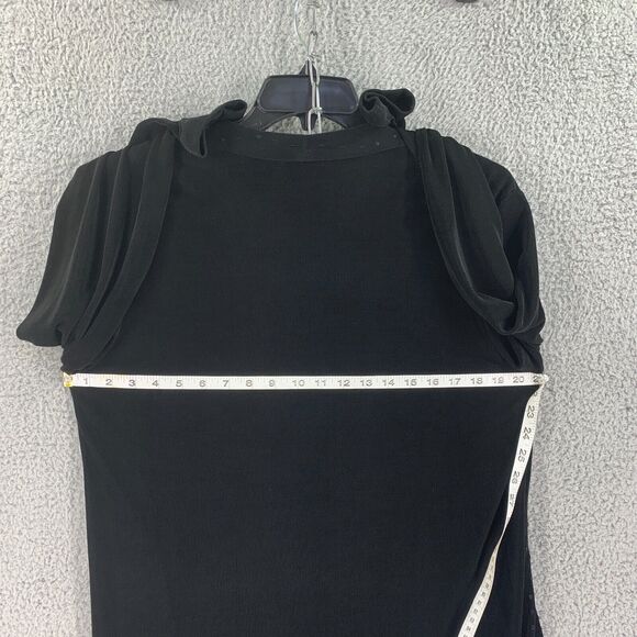 Chicos Travelers Slinky Shrug Top Sequins Womens Sz L 12 Wrinkle Free Black - Picture 3 of 7